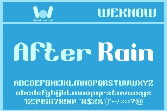 After Rain Font: A Display Typeface for Digital Designers