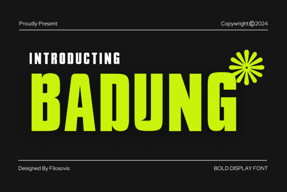 Badung Typeface: Urban Edge for Handmade Branding