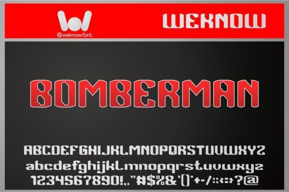 Bomberman Font: A Modern Typeface for Small Business Branding