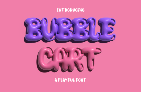 Bubble Cart: A Playful Display Font for Creative Projects