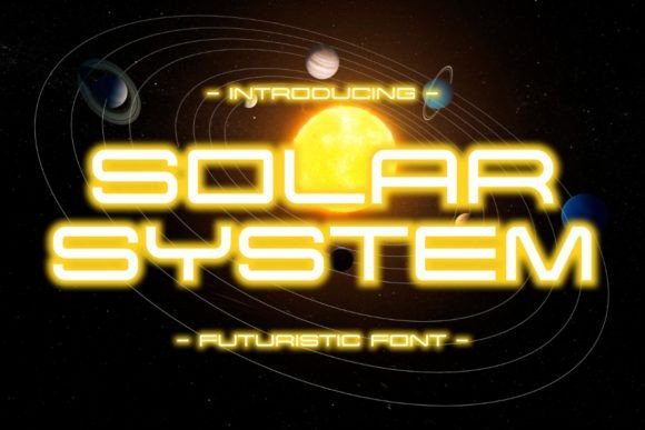 Solar System Font: A Creative Typeface for Makers and Sellers