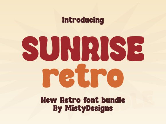 Sunrise Retro: A Joyful Stacked Display Font for Brand Identity