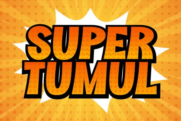 Super Tumul: A Bold Display Font for Handmade Products and Crafts