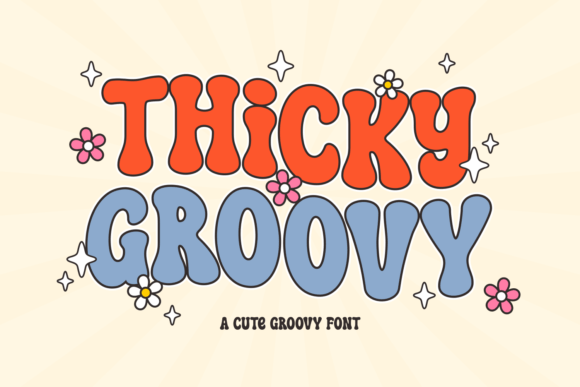 Thicky Groovy: The Retro Display Font for Handmade Labels and Stickers